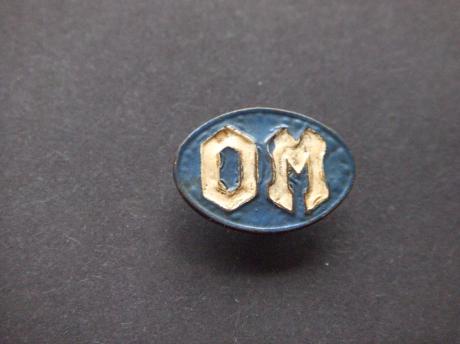 O.M. zware vrachtwagen blauw-wit logo